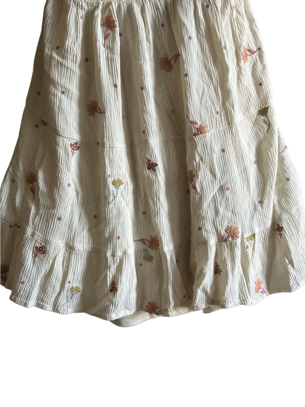 Boot Barn A.Tap Crocheted Top Embroidered Floral Mini Dress. Size Large. - Picture 8 of 16